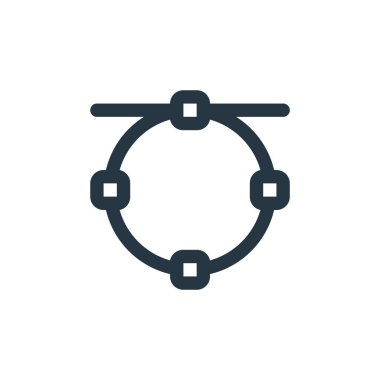 Vektör ikonu. Yönlendirilebilir felç. Web ve mobil uygulamalarda kullanım için vektör doğrusal sembolü, logo, yazdırma ortamı. İnce çizgili çizim. Vektör izole çizimi.