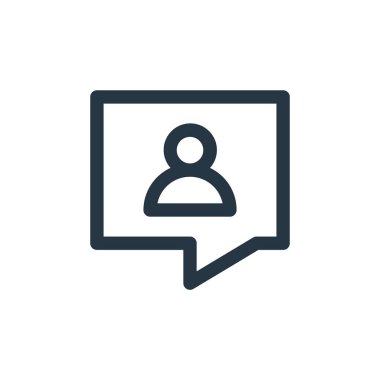 Müşteri desteği vektör simgesi. Müşteri desteği inmesi. Web ve mobil uygulamalar, logo ve yazdırma ortamlarında kullanım için müşteri destek lineer sembolü. İnce çizgili çizim. Vektör izole çizimi.