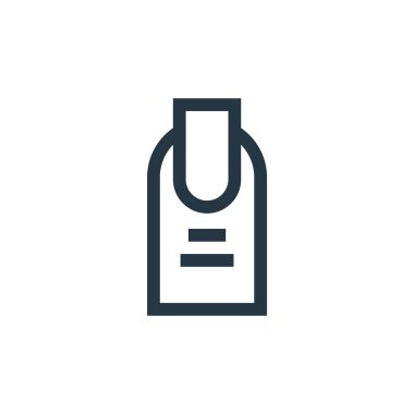 Manikür vektör simgesi. Manikür yenilebilir felç. manikür lineer sembolü web ve mobil uygulamalar, logo, yazdırma medyası için. İnce çizgili çizim. Vektör izole çizimi.
