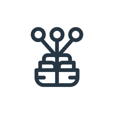 Polen vektör simgesi. polen yenilebilir felç. İnternet ve mobil uygulamalarda kullanmak için polen doğrusal sembolü, logo, yazdırma medyası. İnce çizgili çizim. Vektör izole çizimi.