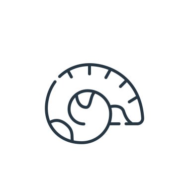 kabuk vektör simgesi. Kabuk değiştirilebilir felç. kabuk lineer sembolü web ve mobil uygulamalarda, logoda, yazdırma ortamında kullanılır. İnce çizgili çizim. Vektör izole çizimi.