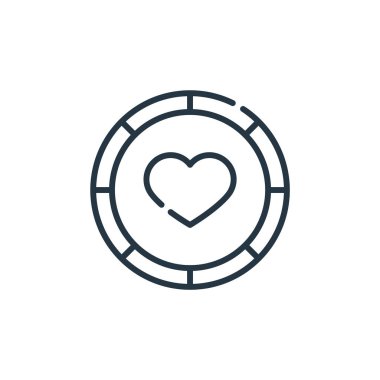 bağış vektörü ikonu. Yapılandırılabilir felç. İnternet ve mobil uygulamalarda kullanmak için doğrusal bağış sembolü, logo, yazdırma medyası. İnce çizgili çizim. Vektör izole çizimi.