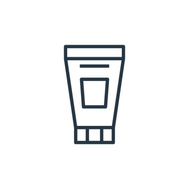 Yüz köpüğü vektör simgesi. Yüz köpüğü, düzenlenebilir felç. Web ve mobil uygulamalarda kullanmak için yüz köpüğü lineer sembolü, logo, yazdırma medyası. İnce çizgili çizim. Vektör izole çizimi.