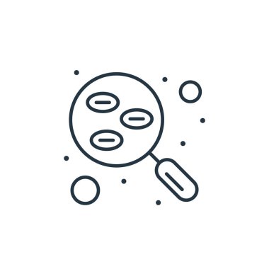 Kan testi vektör simgesi. Kan testi yenilebilir inme. Web ve mobil uygulamalarda kullanmak için kan testi lineer sembolü, logo, yazdırma medyası. İnce çizgili çizim. Vektör izole çizimi.