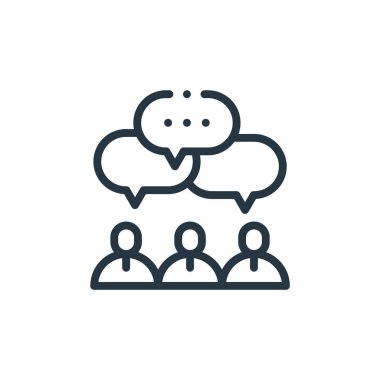 Takım vektör simgesi. Kurgulanabilir takım vuruşu. İnternet ve mobil uygulamalarda, logoda ve yazılı medyada kullanım için takım doğrusal sembolü. İnce çizgili çizim. Vektör izole çizimi.