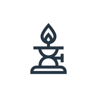 Laboratuvar vektör simgesi. Laboratuvarda düzenlenebilir felç. Web ve mobil uygulamalarda, logoda ve yazılı medyada kullanmak için laboratuvar lineer sembolü. İnce çizgili çizim. Vektör izole çizimi.