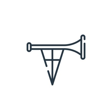 buisine vektör simgesi. Yenebilir felç. İnternet ve mobil uygulamalarda, logoda ve yazılı medyada kullanım için buisine lineer sembol. İnce çizgili çizim. Vektör izole çizimi.