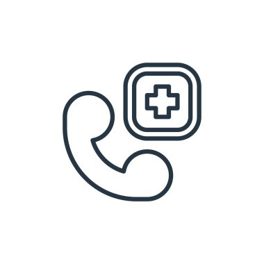 Telefon vektör simgesi. Telefon düzenlenebilir felç. İnternet ve mobil uygulamalarda kullanmak için telefon lineer sembolü, logo, yazdırma medyası. İnce çizgili çizim. Vektör izole çizimi.