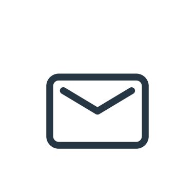 Mesaj vektör simgesi. Mesaj değiştirilebilir felç. ileti lineer sembolü web ve mobil uygulamalarda, logoda, yazdırma ortamında kullanılır. İnce çizgili çizim. Vektör izole çizimi.