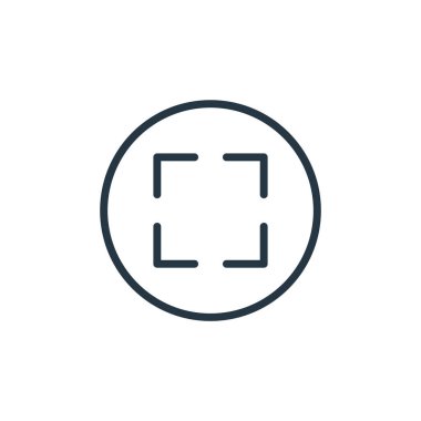 Kamera vektör simgesi. Kamera düzenlenebilir vuruş. Web ve mobil uygulamalarda kullanmak için kamera doğrusal sembolü, logo, yazdırma medyası. İnce çizgili çizim. Vektör izole çizimi.