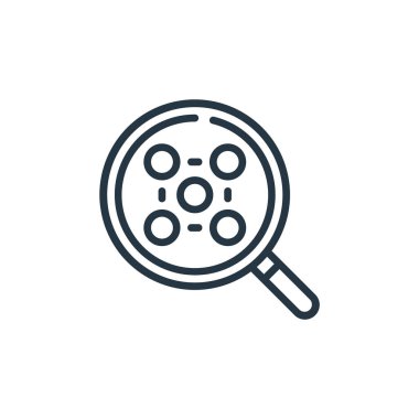 Desen tanıma vektörü simgesi. Desen tanımlayıcı inme. ağ ve mobil uygulamalarda kullanmak için desen tanımlama lineer sembolü, logo, yazdırma ortamı. İnce çizgili çizim. Vektör izole çizimi.