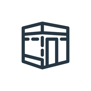 Kabe vektör simgesi. Kabe inme inmesi. Kabe lineer sembolü web ve mobil uygulamalarda, logoda, yazdırma ortamında kullanılır. İnce çizgili çizim. Vektör izole çizimi.