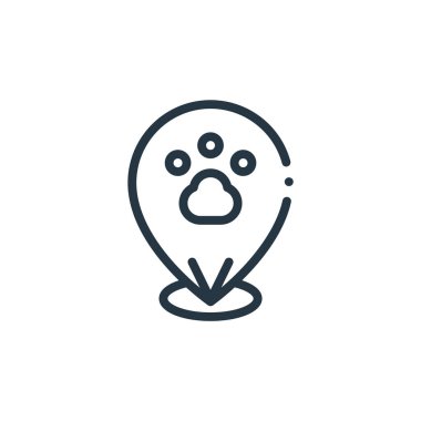 Hayvan vektör simgesi. evcil hayvan felci. Web ve mobil uygulamalarda kullanım için evcil hayvan lineer sembolü, logo, yazdırma medyası. İnce çizgili çizim. Vektör izole çizimi.