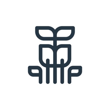 Orman vektör simgesi. Orman felci. Orman lineer sembolü web ve mobil uygulamalar, logo, yazdırma medyası için. İnce çizgili çizim. Vektör izole çizimi.