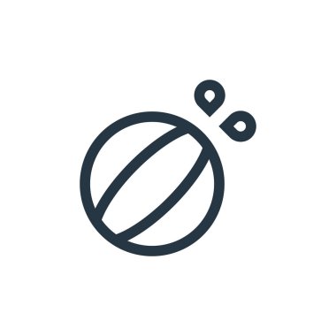 top vektör simgesi. Kurgulanabilir vuruş. İnternet ve mobil uygulamalarda kullanmak için top doğrusal sembolü, logo, yazdırma medyası. İnce çizgili çizim. Vektör izole çizimi.