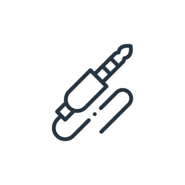 Jack vektör simgesi. Kurgulanabilir kriko. ağ ve mobil uygulamalarda kullanım için jack lineer sembolü, logo, yazdırma medyası. İnce çizgili çizim. Vektör izole çizimi.