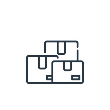 parsel vektör simgesi. düzenlenebilir felç. web ve mobil uygulamalarda kullanmak için parsel doğrusal sembol, logo, yazdırma ortamı. İnce çizgili çizim. Vektör izole çizimi.