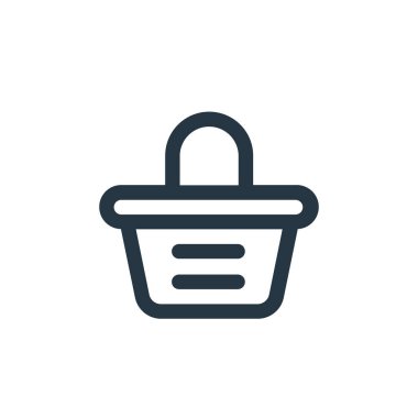 torba vektör simgesi. düzenlenebilir kalp krizi. ağ ve mobil uygulamalarda kullanmak için torba doğrusal sembolü, logo, yazdırma ortamı. İnce çizgili çizim. Vektör izole çizimi.