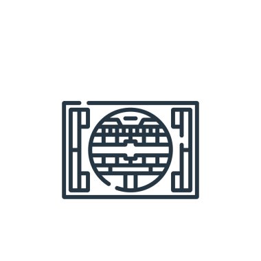 Test kartı vektör simgesi. Test kartı düzenlenebilir felç. Web ve mobil uygulamalar, logo ve yazdırma ortamlarında kullanmak için test kartı doğrusal sembolü. İnce çizgili çizim. Vektör izole çizimi.