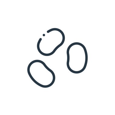 Jelibon vektör ikonu. Şekerlemelerle oynanabilir felç. İnternet ve mobil uygulamalarda, logoda, yazılı medyada kullanmak için jöleli fasulye doğrusal sembolü. İnce çizgili çizim. Vektör izole çizimi.