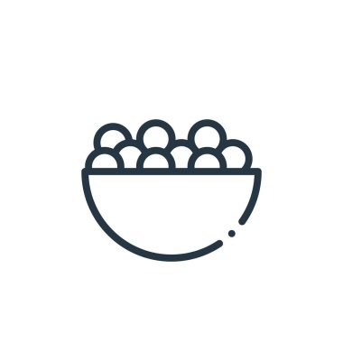 Şekerleme vektör simgesi. Düzenlenebilir felç. İnternet ve mobil uygulamalarda, logoda ve yazılı medyada kullanılacak şekerler doğrusal semboldür. İnce çizgili çizim. Vektör izole çizimi.