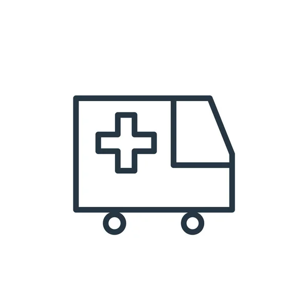 Icono Vector Ambulancia Accidente Cerebrovascular Editable Ambulancia Símbolo Lineal Ambulancia — Vector de stock