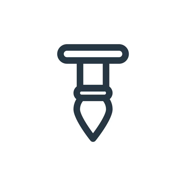 Fırça Vektör Simgesi Fırça Darbesi Web Mobil Uygulamalarda Logoda Yazıcı — Stok Vektör
