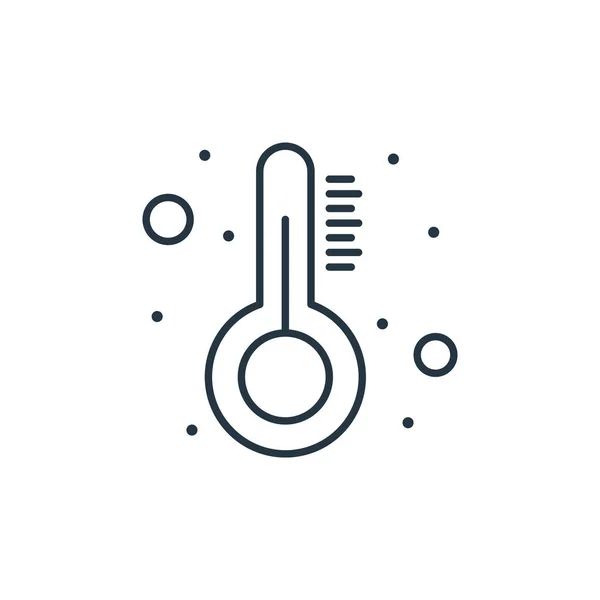 Icône Vecteur Thermomètre Coup Modifiable Thermomètre Thermomètre Symbole Linéaire Pour — Image vectorielle