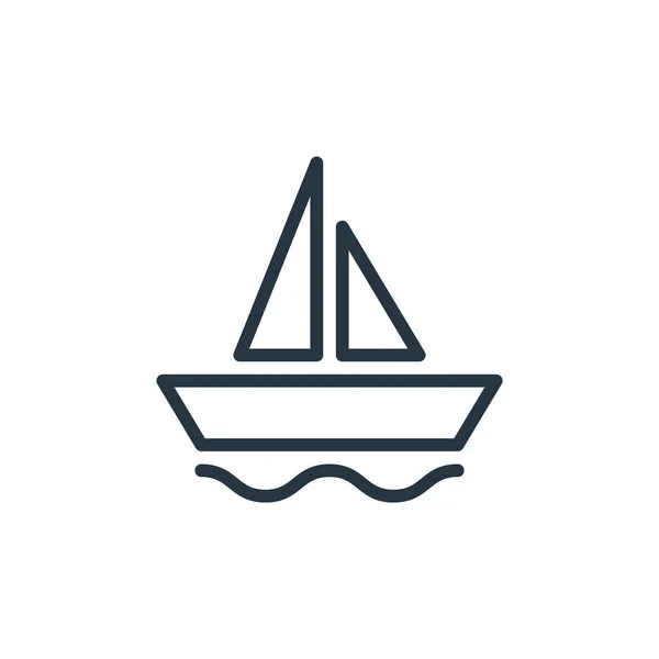 Vektor Symbol Für Segelschiffe Segelschiff Editierbarer Strich Lineares Symbol Für — Stockvektor