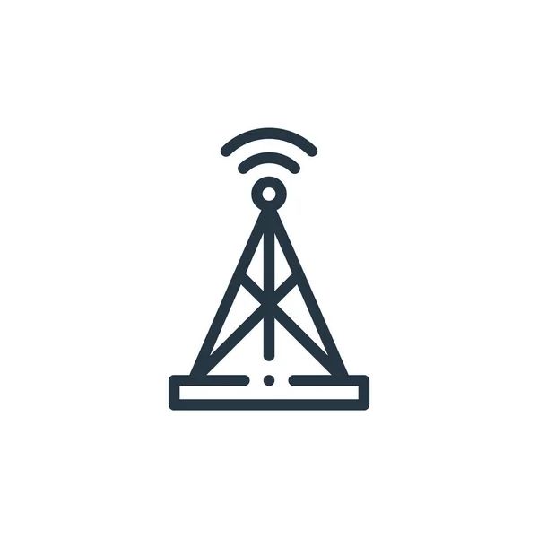 Icône Vecteur Antenne Course Modifiable Antenne Symbole Linéaire Antenne Pour — Image vectorielle