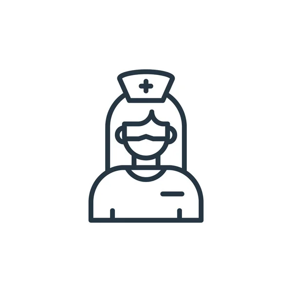 Иконка Медсестры Редактируемый Удар Медсестра Линейный Символ Использования Веб Мобильных — стоковый вектор