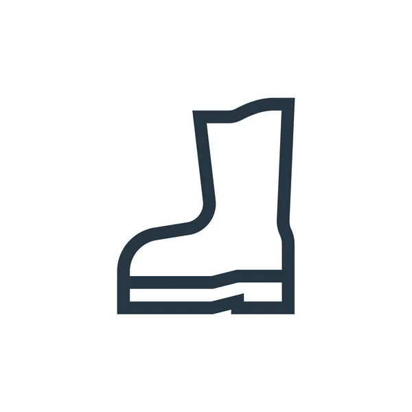 Ikon Vektor Sepatu Bot Sepatu Bot Dapat Diedit Stroke Boots - Stok Vektor