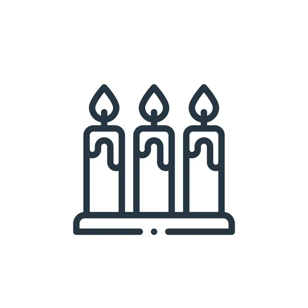 Velas Vector Icono Velas Editables Golpe Velas Símbolo Lineal Para — Archivo Imágenes Vectoriales