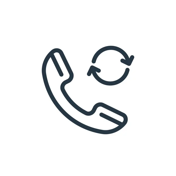 Telefonvektorikon Telefonrelatert Slag Telefonlineært Symbol Bruk Nett Mobilapper Logo Trykkemedier – stockvektor