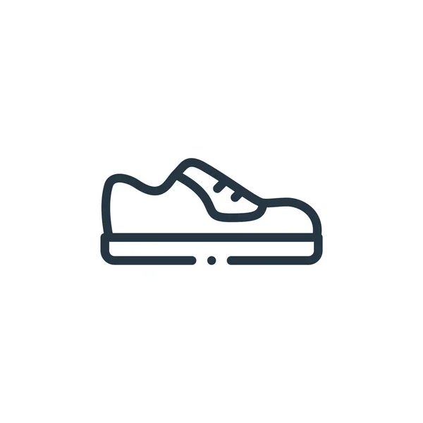 靴のベクトルアイコン 靴の編集可能なストローク Webやモバイルアプリ 印刷メディアで使用するためのシューズ線形シンボル 細い線のイラスト ベクトル絶縁外形図面 — ストックベクタ