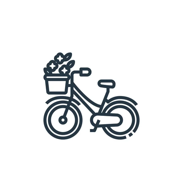 Bike Vector Icon Bike Editable Stroke Bike Linear Symbol Use — Stock Vector