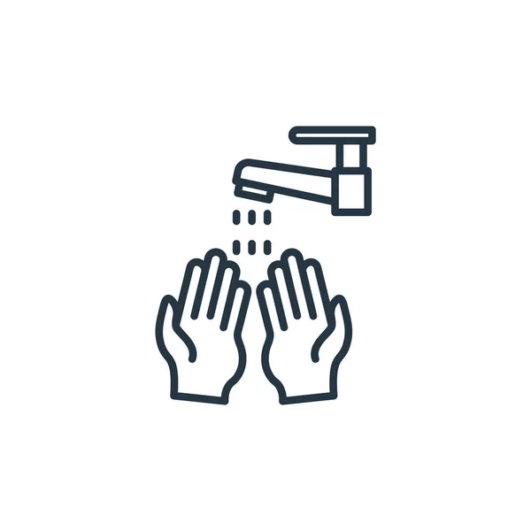 Vektorsymbol Zum Händewaschen Händewaschen Editierbar Lineares Symbol Zum Händewaschen Für — Stockvektor