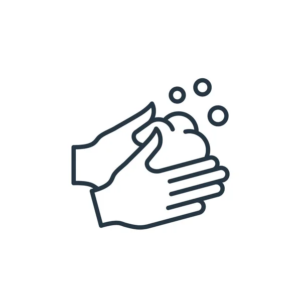 Hand Wassen Vector Pictogram Handwas Aanpasbare Slag Hand Wassen Lineair — Stockvector