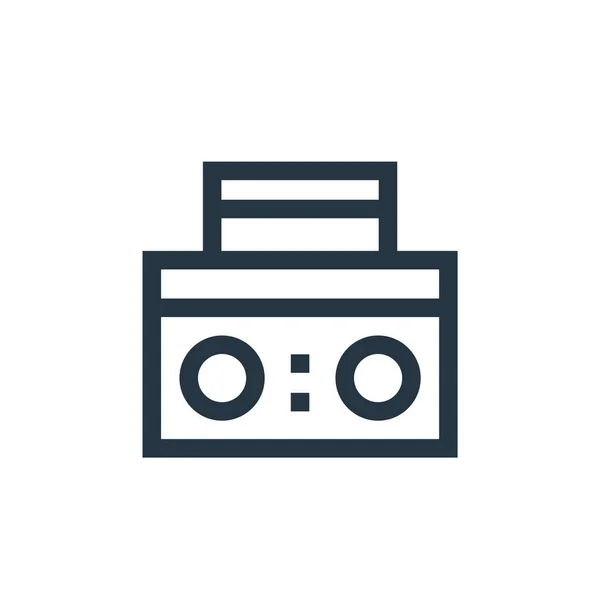 Boombox Vector Icon Boombox Editable Stroke Boombox Linear Symbol Use — Stock Vector