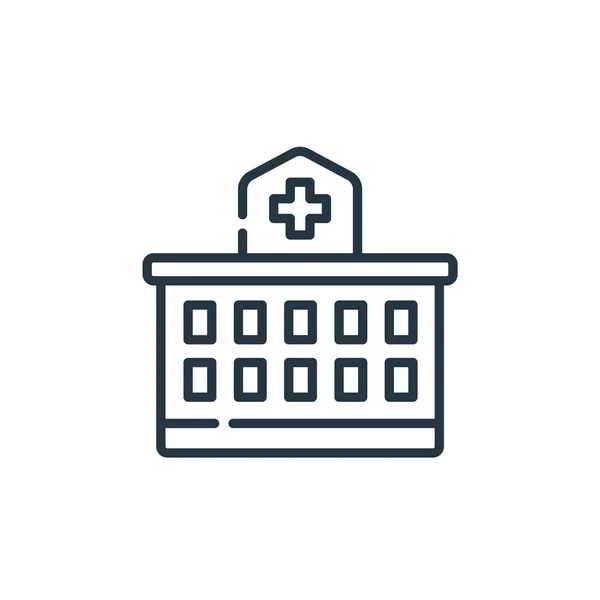 Икона Больничного Вектора Больничный Инсульт Больничный Линейный Символ Использования Веб — стоковый вектор