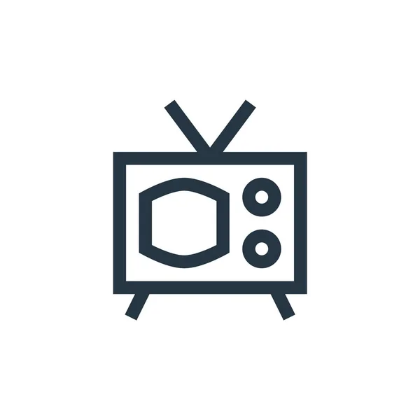 Телевізійний Вектор Значок Інсульт Який Можна Редагувати Телебаченні Телевізійний Лінійний — стоковий вектор