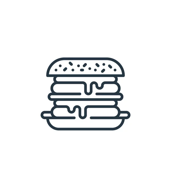 Hamburger Vector Icon Hamburger Editable Stroke Hamburger Linear Symbol Use — Stock Vector