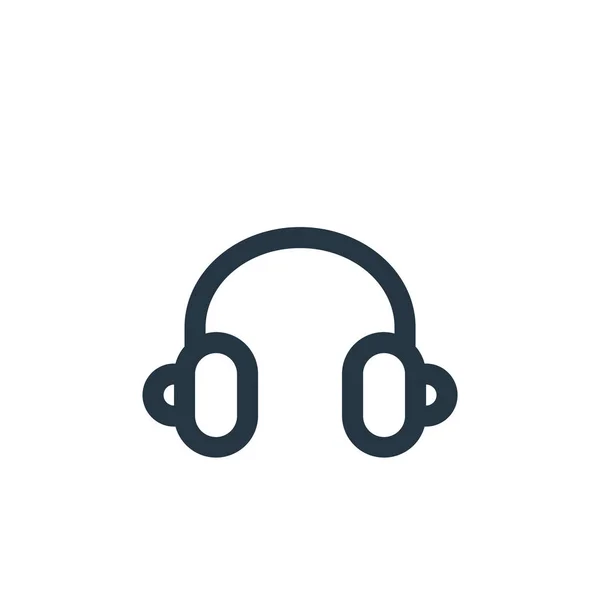 Εικονίδιο Διανύσματος Ακουστικών Ακουστικά Επεξεργάσιμο Εγκεφαλικό Επεισόδιο Γραμμικό Σύμβολο Ακουστικών — Διανυσματικό Αρχείο
