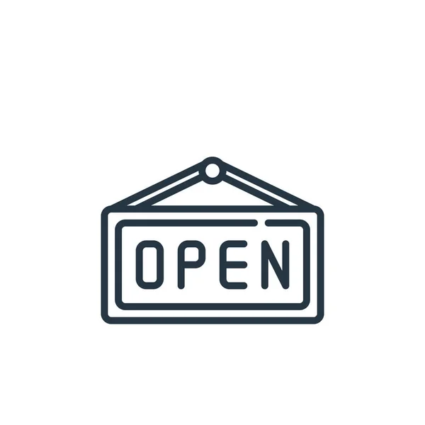 Иконка Open Vector Открытый Пищевой Инсульт Открыть Линейный Символ Использования — стоковый вектор