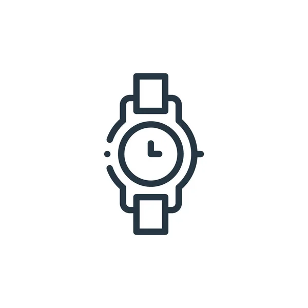 Horloge Vector Icoon Bekijk Aanpasbare Beroerte Horloge Lineair Symbool Voor — Stockvector