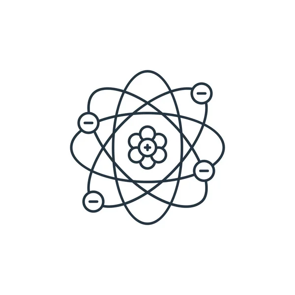 Иконка Вектора Атома Атом Редактируемый Удар Атом Линейный Символ Использования — стоковый вектор