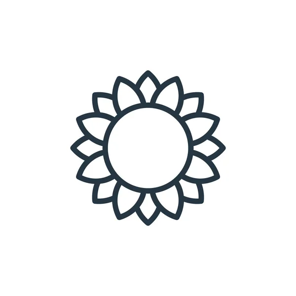 Sonnenblumen Vektorsymbol Sonnenblume Editierbarer Strich Lineares Sonnenblumensymbol Zur Verwendung Auf — Stockvektor