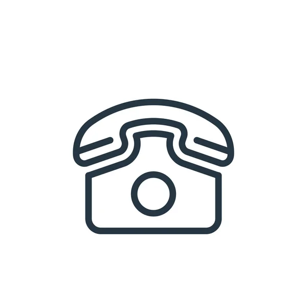 電話ベクトルのアイコン 携帯電話編集可能ストローク ウェブやモバイルアプリ 印刷メディアで使用するための電話線のシンボル 細い線のイラスト ベクトル絶縁外形図面 — ストックベクタ