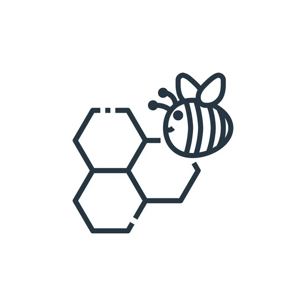 Иконка Вектора Пчел Пчелы Редактируемый Удар Пчелы Линейный Символ Использования — стоковый вектор