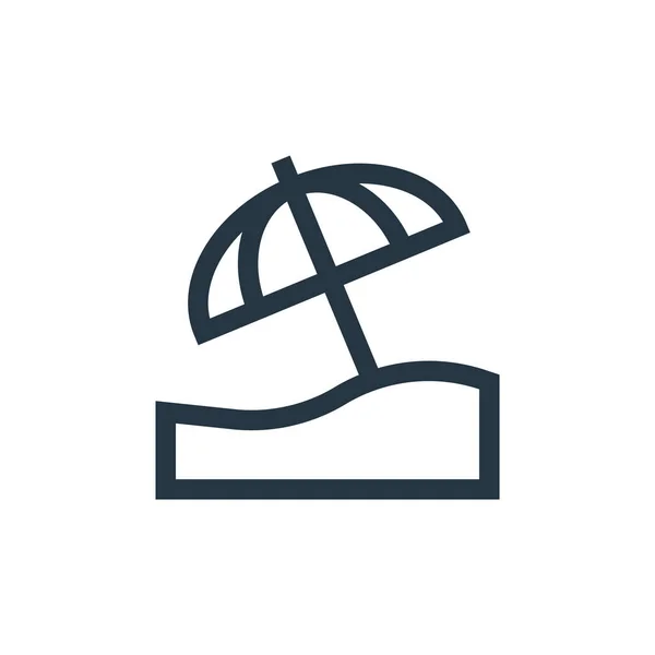 海滩伞矢量图标 海滩伞可编辑冲程 海滩伞线性符号 用于网络和移动应用程序 印刷媒体 细线图解 矢量孤立轮廓图 — 图库矢量图片